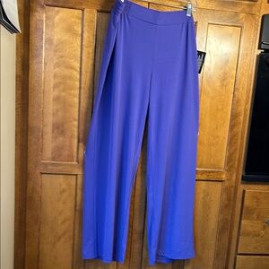 NWT IMAN Global Chic Runway Pull On Wide Elastic Waist & Leg Pants. Sz XL